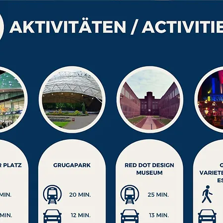 Ferienwohnung Rtr Essen - Fuer Bis Zu 8 Personen - Voll Ausgestattet - Zentral Limbecker Platz - Messe - Uniklinikum - Smart Tv - Parken - Modern Exterior foto