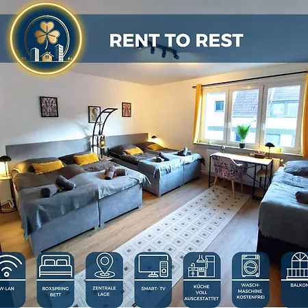 Ferienwohnung Rtr Essen - Fuer Bis Zu 8 Personen - Voll Ausgestattet - Zentral Limbecker Platz - Messe - Uniklinikum - Smart Tv - Parken - Modern Exterior foto